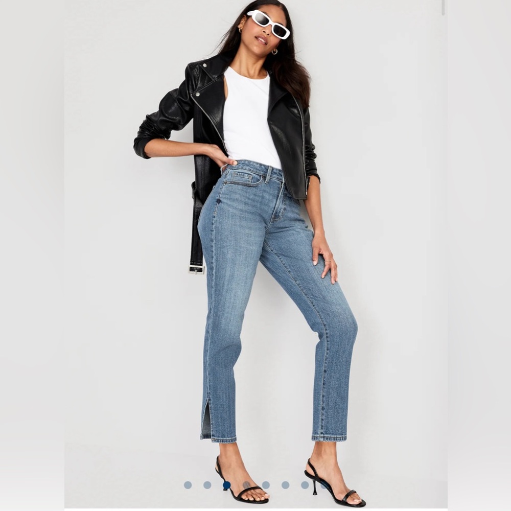 Curvy High-Waisted O.G. Straight Side-Split Jeans